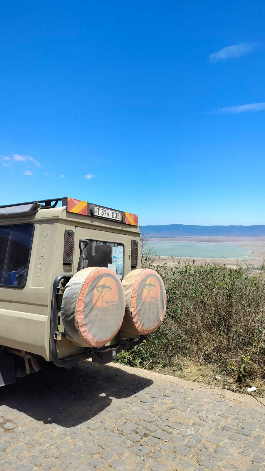 Panoramic view into the Ngorongoro Crater