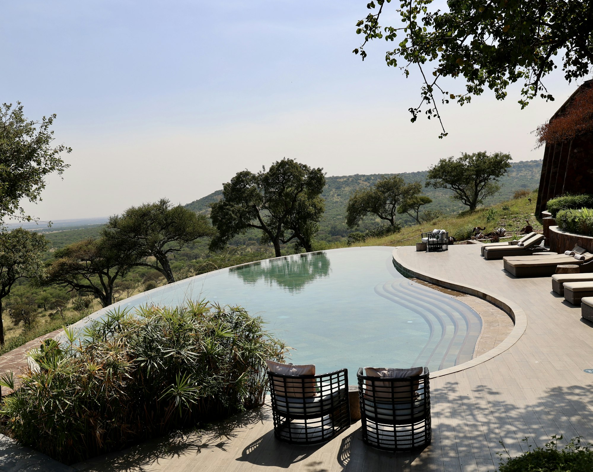 Luxury safari lodge suite with scenic views in Kenya